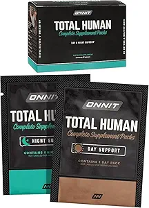 ONNIT Total Human Adult Multivitamine Dieetsupplement Uitgebreide Capsules met dag- en nachtondersteuning, Dagelijkse Vitamine Packs voor mannen en vrouwen, Dieetsupplementen Capsules, 7 dagen Supply