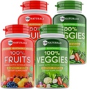 Fruit en groenten Supplement Vitaminen voor mannen en vrouwen Super Fruit en groenten Capsules ter ondersteuning van evenwichtige voeding en energie niveaus Hele natuurlijke Super Foods 180 Tellen (pakket van 4)