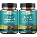 Natures Craft Lever Reiniging Detox & Repair 2 Pack Bundle - Herbal Lever Ondersteuning Melkdistel Supplement - Silymarin Melkdistel Supplementen met Dandelion Root, Choline, Beetwortel & Artichoke Extract