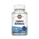 KAL Liposomale Multivitamine - Hoge sterkte Liposomale Vitamine C, D-3, en nog veel meer - Mannen en vrouwen Multivitamine voor Cardiovasculaire en Zenuwstelselondersteuning - 30 porties, 60 VegCaps