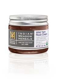 Indian Meadow Herbals Wild Yam Root Cream (2oz) - USDA Certified Organic Balancing Cream for PMS & Menopause Relief - Estrogen & Progesterone-Free. Handmade by US. Woman-owned & Operated Sinds 1994.
