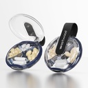 Kleine pil geval, schattige pil Box voor Purse & Pocket, 4 Compartiment verwijderbare pil houder, draagbare reis pil Organisator voor vitamines, supplementen, visolie (zwart)