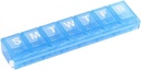 EZY DOSE Weekly (7-Dag) Pill Case, Medicine Planner, Vitamine Organizer, Small Locking Compartments to Secure Prescription Medication and Prevent Accidental Spilling, Color May Vary, BPA Free
