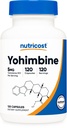 Nutricost Yohimbine HCl 5mg, 120 Capsules - Glutenvrij en niet-GMO