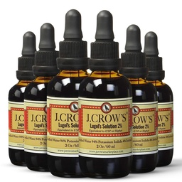 J.CROW'S® Lugol's Solution of Iodine 2% 2 oz (6 Bottle)