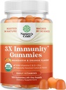 Natures Craft Vegan Organic Immune Support Gummies - D3 Zink en vitamine C Gummies voor volwassenen Immuniteit - Organic Vitamine D for Adults Immune Support Supplement Gluten Free & Non-GMO (60 Servers)