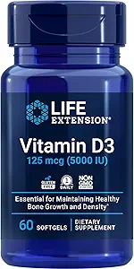 Levensverlenging Vitamine B12 Methylcobalamine 1mg & vitamine D3 125 mcg (5000 IE) Supplement Bundle - 60 Tel.