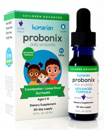 Humarian Probonix Advanced Liquid Probiotics for Kids 30 lbs and Up - 8-strain Kids Probiotic Drops fortify Gut Health, Immunity and More - 30-Day Supply - Smakelijke druivensmaak