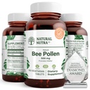 Natuurlijke Nutra Bee Pollen 500 mg, helpt de vitaliteit en het immuunsysteem te bevorderen, de algehele gezondheid te verbeteren, helpt het lichaam uithoudingsvermogen te verbeteren, 100 tabletten