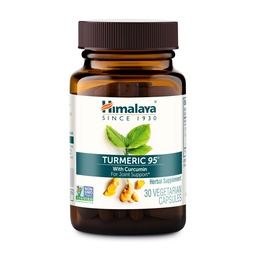 Himalaya Kurkuma 95 - Kruidensupplement met Kurkuma Curcumine voor gezamenlijke ondersteuning en mobiliteit, 95% Curcuminoïden - Vegan, Non-GMO, Glutenvrij, 600 mg, 30 capsules