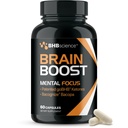 Brain Booster Supplement voor Focus - Klinisch gevalideerd Nootropics Brain Support Supplement met Bacopa Monnieri Extract & Gepatenteerde goBHB voor Cognitieve Ondersteuning - 3rd Party Tested (30 Servings)
