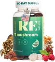 Super Mushroom Gummies I Sugar Free Organic Daily I Chaga Cordyceps Lions Mane Maitake Shiitake Turkey Tail Reishi | Supplements for Cognitive & Immune Support Focus Energy Stress Mood