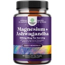 Pure Kalm Ontspannen Magnesium Glycinate Supplement met Ashwagandha - Magnesium voor Stress Ondersteuning en Rust Gemak voor volwassenen - Hoge Absorptie Tablets voor bot ondersteuning en spierkrampen - 90 Tel.