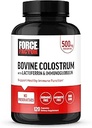 FORCE FACTOR Bovine Colostrum Capsules Supplement with Immunoglobulin and Lactoferrin to Support Gut Health & Immunity, Hormone & Antibiotic-Free, Made in The USA, Premium Quality, 120 Capsules
