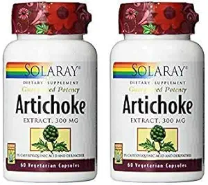 Solaray Artichoke Leaf Extract, 300mg, 60 Telling (2 Pack)