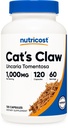 Nutricost Cat's Claw 1000mg, 120 Capsules - Vegetarische Caps, Non-GMO en Glutenvrij, 60 Servers