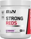 BARE PERFORMANCE NUTRITION, BPN Strong Reds Superfood Powder, Digestieve Enzymen, Antioxidanten, Verbeterde Natuurlijke Energie, 30 porties, Acai