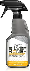 Absorbine Silver Honey Hot Spot & Wound Care Spray Gel 8oz Bottle, Manuka Honey & MicroSilver BG, Medicijnen voor honden, katten, kleine dieren