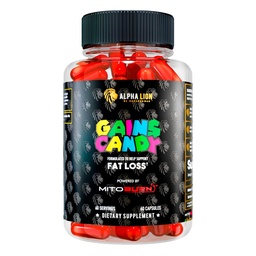 ALPHA LION krijgt snoep, supplement Pillen die gewichtsverlies ondersteunen, eetlustonderdrukker, Keto-diet vriendelijk, minder lichaamsvet, upgrade energie & workout prestaties, 60 capsules (MitoBurn®)