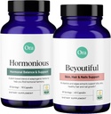 Ora Organic BeYouTiful & Hormone Balance Bundle: Natural Beauty & Wellness Essentials for Women, 60 Vegan Capsules with B Vitaminen + 90 Capsules Formulated with Ashwagandha and More.