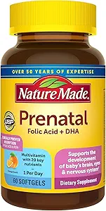 Nature Made Prenatal + DHA 200 mg Multivitamine Softgels 60 Ct