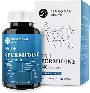 Neurogan Spermidine PRO Supplement Capsules - 50 mg per portie, 60 dagen supply - Enhanced Absorptie for Cellular Function, Healthy Aging - Tarwekiemextract, Spermidine Supplements for Men & Women