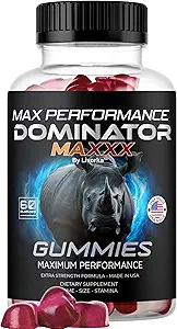 Dominator Maxxx Gummy's voor mannen - Dominator Maxx Natural Daily Nutrition Support Premium Geavanceerde Formule Multivitamine pillen voor algemene gezondheid en welzijn, 60 Gummies voor 1 maand