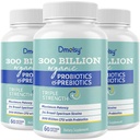 Probiotica voor vrouwen en mannen, 300 miljard CFU 24 strengen Probiotica + 15 biologische kruiden Prebiotica Blend, Shelf Stable Gut Health Supplement voor spijsverteringsimmune & Whole-Body Health, 6 maanden levering