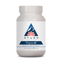 Ayush Kruiden Thyro-M - Schildklierondersteuning voor vrouwen en mannen, schildkliergezondheid, schildklierverzorging met L Tyrosine, Ashwagandha, Kelp, Natural Energy Support - 120 Vegetarische Capsules (1 telling)