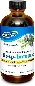 NOORD AMERICAN HERB & SPICE Resp-Immune - 4 oz - Respiratory & Immune Support - Black Seed, Oregano P73 Oil & Raw Honey - Mycellized for Optimal Absorptie - Non-GMO - 78 Servings
