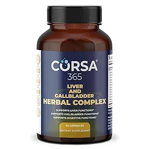 Lever Gezondheid en Gallblaas Ondersteuning Formule - Lever Reiniging Detox & Repair Herbal Complex met Rosehips St. John's Wort kamille - Gallblaas Lever Supplementen voor vrouwen Mannen - 60 Capsules