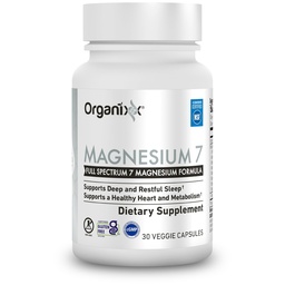 Organixx Magnesium Supplement, Natural Magnesium Capsules for Sleep Support, Muscle Recovery, with Vitamin B6 and Mangaan Citraat and Glycinate, High Absorptie, Vegan, Non GMO (30 Tel.)