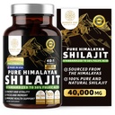 Pure Himalaya Shilajit Supplement voor mannen en vrouwen, [40.000MG, Max Strength] Bevat 50% Fulvinezuur met meer dan 85 sporen mineralen ter ondersteuning van energie, hersenen en immuniteit, 120 Veg Caps