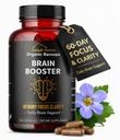 Bacopa, Organic Brain Booster, Nootrope Brain Supplement, Bacopa Monnieri/Brahmi, voor geestelijke scherpte, focus, geheugen, en cognitieve wellness, 120 capsules 500mg, 2 maand aanbod