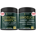 Bundel 7in1 Berberine HCl & 6in1 Dandelion Supplement - Ondersteuning Immune, spijsvertering en hartgezondheid