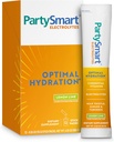 Himalaya PartySmart Lemon Lime Electrolytes Powder Packets, 12 Tellen, Ondersteuning Hydratatie, Rehydrateren met Natrium & Kalium, Vitamine C & meer, Antioxidant Herstel Blend Milk Thistle, Gember & Kurkuma