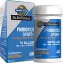 Garden of Life Dr Formulated Sport Probiotica Digestief Supplement, Biologische Prebiotica voor vrouwen & mannen Atleten, Klinisch bestudeerd Kurkuma Curcumin, 50 miljard CFU, Gut Health, Acidophilus, 30ct