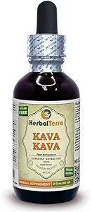 Kruiden Terra LLC Kava Kava (Piper Methysticum) Tinctuur, gedroogde wortel Liquid Extract 2 oz
