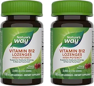 Nature's Way Vitamine B12 Lozenge, 100 Count (2 Pack)