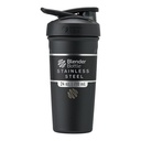 BlenderBattle Strada Shaker Cup Geïsoleerde roestvrij stalen waterfles met draad Whisk, 24-Ounce, zwart