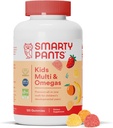 SmartyBants Kids Complete Gummy Vitaminen: Multivitamine, Vitamine D3, B12 (Methylcobalamine), EN Omega 3 DHA / EPA Visolie, 120 telling