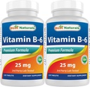 Best Naturals Vitamine B6 25mg, 120 tabletten (120 telling (verpakking 2))
