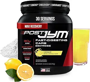 JYM Supplement Wetenschap Post JYM Limonade Carb Fast Digesting Post Workout Herstel Powder Pure Dextrose, Glycogen Replenishment, Athletic Performance, Spiergroei 30 Servers