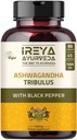 Ashwagandha Capsules Biologische 1000mg (90 capsules) Gemaakt met Tribulus Terrestris, Shatavari en Black Pepper Biologische Ingrediënten 45 Days Supply