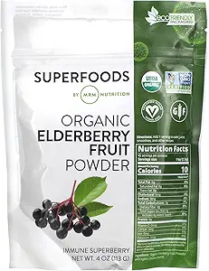 MRM Voeding Biologische Vlierbessen Fruitpoeder Superfoods Immuun superberry 