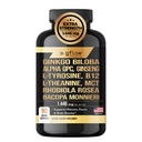 Ginkgo Biloba Alpha GPC Supplement met Panax Ginseng L Tyrosine met L Theanine, Bacopa monnieri, Rhodiola Rosea, Fosfatidylserine, B12, MCT, DMAE - Complexe made in USA