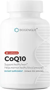 CoQ10 60 Capsules coq10 200mg ubichinol Ondersteunt Cell, Circulatory Health, Energy Production and Antioxidant Support for Heart Health - Made in USA - Vegan, Non-GMO, Glutenvrij