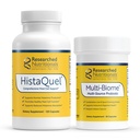 Researched Nutritionals Mast Cell Support Duo - HistaQuel to Supports Normal Histamine Production (120 Capsules) & Multi-Biome Multi Strain Probiotic for Immune & Histamine Support (30 Capsules)