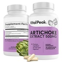 Artichoke 500 mg supplement - Potent Artichoke Extract Capsules for Liver Health & Digestief Ondersteuning - Artichoke Leaf Extract Promoot Energie & Focus - 30 Capsules