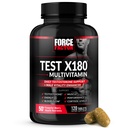 FORCE FACTOR Test X180 Multivitamine, Testosteron Booster Supplement voor mannen, ondersteuning spier, kracht, prestaties en vitaliteit, 50+ voedingsstoffen voor mannen gezondheid & alle 13 essentiële vitamines, 120 tabletten